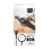 【代引不可】Apple Watch 磁気充電ケーブル 2m 高耐久 USB-Aコネクター アップルウォッチ 充電 ケーブル Apple正規認証品 エレコム MPA-AWAS20