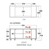 テレビ台 ～43V型対応 GD style ハイタイプ アッシュグレー テレビラック TV台 TVラック AVラック Swing AS-GD960H