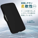 【代引不可】iPhone 14 Pro ケース カバー ハイブリッド 360度全面保護 耐衝撃 衝撃吸収 軽量 薄型 ストラップホール付 背面マットクリア ガラスフィルム付 硬度9H ブラック エレコム PM-A22CTS3MBK