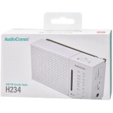 AM/FMハンディラジオ（ワイドFM/単3形×2本使用/ホワイト） OHM RAD-H234N-W