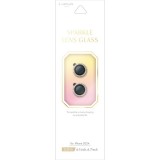 iPhone 16/iPhone 16 Plus レンズ保護ガラスフィルム 「SPARKLE LENS GLASS」ゴールド LEPLUS NEXT LN-IM24FGLENSWGD