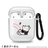 AirPods 充電ケース用 抗菌 ソフトケース ディズニー クリアケース ワイヤレス充電可能 カラビナ付 PGA PG-DAPSTP