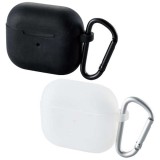 【代引不可】AirPods 第3世代 シリコンケース カラビナ付 エアーポッズケース 滑りにくい 持ちやすい やわらかい コンパクト 便利 エレコム AVA-AP3SC