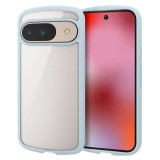 【代引不可】Google Pixel 9 Google Pixel 9 Pro ハイブリッドケース TOUGH SLIM LITE フレームカラー 背面クリア ストラップシート付属 ブルー エレコム PM-P242TSLFCBU