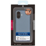 iPhone 16 Air Jacket for iPhone 16 Clear Navy エアージャケット パワーサポート PLLK-72