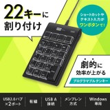 【即納】【代引不可】プログラマブルテンキー キーボードの機能が割付可能 有線 計算 会計処理　事務作業 オフィス OA機器 サンワサプライ NT-19UH2BKN2