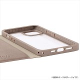 iPhone 14 Plus ケース カバー 軽量 背面クリアフラップケース ブラック Amake 高透明 カード収納 LEPLUS NEXT LN-IA22AMEBK