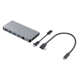 【即納】【代引不可】USB Type-C ドッキングハブ HDMI/LANポート/カードリーダー搭載 USBハブ USB Type-Cハブ サンワサプライ USB-3TCH14S2