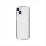 iPhone 15 対応 6.1inch (2Lens) カメラレンズ保護ガラスハイブリッドケース UTILO All Glass Cover クリア LEPLUS NEXT LN-IM23CAGCL