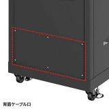 【北海道・沖縄・離島配送不可】【代引不可】19インチ サーバーラック(36U) ブラック 奥行1000mm 大型キャスター付き  サンワサプライ CP-SVN3610BKN