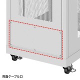 【北海道・沖縄・離島配送不可】【代引不可】19インチ サーバーラック メッシュパネル仕様(36U) ライトグレー メッシュパネルタイプ 奥行1000mm サンワサプライ CP-SVN3610MGYN