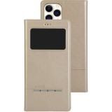 iPhone11 Pro 手帳型 ケース カバー 超薄型マグネット開閉型スマートレザーケース Wisdom series Gold memumi AFC191803