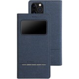 iPhone11 Pro 手帳型 ケース カバー 超薄型マグネット開閉型スマートレザーケース Wisdom series Royal Blue memumi AFC191805