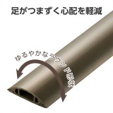 【代引不可】床用モール 1m 45mm ブラウン エレコム LD-GA1307MBR