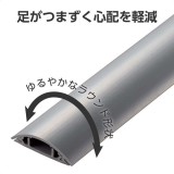 【代引不可】床用モール 1m 45mm グレー エレコム LD-GA1307MGY