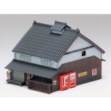 Nゲージ 着色済みストラクチャーキット むしこ造りの町屋（しもたや）  1棟入り 鉄道模型 ジオラマ greenmax グリーンマックス 2622