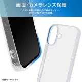 iPhone 16 Like standard 衝撃吸収 バンパー ハイブリッドケース / クリア レイアウト RT-P46CC2/CM