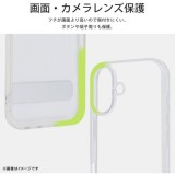 iPhone 16 Like standard スタンド付き 衝撃吸収 バンパー ハイブリッドケース / クリア レイアウト RT-P46STA1/CM