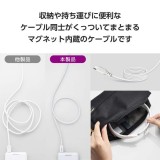 【即納】【代引不可】USB-C ケーブル ( Type C to C ) 2m PD 60W 断線しにくい ナイロンメッシュ マグネット内蔵 きれいにまとまる データ転送 充電ケーブル ホワイト エレコム MPA-CCMG20WH