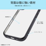 iPhone 16 Like standard 衝撃吸収 バンパー メタリック ハイブリッドケース / ブラック レイアウト RT-P46CC16/BM