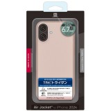 iPhone 16 Plus Air Jacket for iPhone 16 Plus Clear Pink エアージャケット パワーサポート PLLM-75