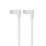 【代引不可】USB Type-C to USB Type-Cケーブル フラット L字 充電専用 USB Power Delivery対応 60W 0.1m ホワイト エレコム MPA-CCLL01WH