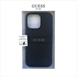 GUESS 公式ライセンス iPhone 13 Pro 6.1インチ 3眼モデル サフィアーノPUレザー バックカバー ブラック エアージェイ GUHCP13LPSASBBK