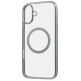 iPhone 16 Plus Like standard MagSafe対応 マグネットアクセサリー対応 衝撃吸収 バンパー マット メタリック ハイブリッドケース / ライトグリーン レイアウト RT-P48MG3/LGM