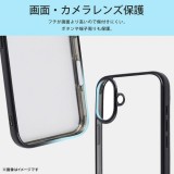 iPhone 16 Plus Like standard 衝撃吸収 バンパー メタリック ハイブリッドケース / ブラック レイアウト RT-P48CC16/BM