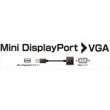 VGA変換アダプタ Mini DisplayPort変換 WUXGA対応 3重シールドケーブル PC 液晶ディスプレイ ブラック グリーンハウス GH-MDAVGA15-BK