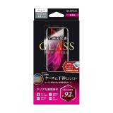 iPhone 11 6.1インチ 保護フィルム ガラスフィルム GLASS PREMIUM FILM 平面オールガラス 超透明 ブラック LEPLUS LP-IM19FGF