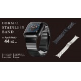 【代引不可】Apple Watch 44/42mm フォーマルステンレスバンド プッシュ式 シンプル ビジネスシーン エレコム AW-44BDSS1