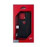 DUCATI ドゥカティ 公式ライセンス iPhone 13 Pro 6.1インチ 3眼モデル 本革 バックカバー シンプル ブランド  エアージェイ DU-TPUPCIP13P-SB/D6-BK