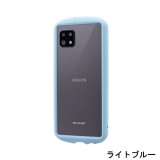 AQUOS sense6/AQUOS sense6s ハイブリッドケース 耐衝撃背面クリアケース madeu ハニカム構造 ストラップホール搭載 LEPLUS LP-D21WQ1SCP