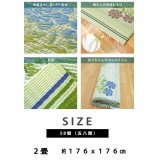 【北海道・沖縄・離島配送不可】【代引不可】洗えるい草風カーペット ＃110 柄上敷き 58間 2畳 PP素材 上敷 花ござ 水洗いOK 丈夫 い草風 ござ HAGIHARA 15241720