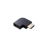 【代引不可】HDMI 変換 アダプタ L字 右向き 90度 オスメス変換 HDMIケーブル 延長 コネクタ 4K 60p 金メッキ RoHS指令準拠 ブラック エレコム AD-HDAABS03BK