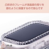 【代引不可】アップルウォッチ カバー Apple Watch Series 9 / 8 / 7 [ 41mm ] バンパー ハード ケース 側面保護 ラインストーン &me クリア エレコム AW-23BBPPJCR