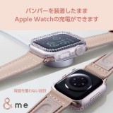 【代引不可】アップルウォッチ カバー Apple Watch Series 9 / 8 / 7 [ 41mm ] バンパー ハード ケース 側面保護 ラインストーン &me クリア エレコム AW-23BBPPJCR