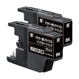 【即納】【代引不可】エコリカインク/BROTHER/LC12BK-2PK/BK2個パック/ブラック エレコム ECI-BR12B-2P