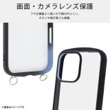 iPhone 16  Pro Max Like standard Puffull 耐衝撃 バンパー ストラップ金具付き ハイブリッドケース / カーキ レイアウト RT-P49CMD1/OV