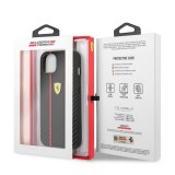 FERRARI 公式ライセンス iPhone13 6.1インチ 2眼モデル PUカーボン 背面ケース バックカバー かっこいい エアージェイ FESNMHCP13M