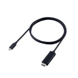 【代引不可】映像変換ケーブル USB Type-C-HDMI ミラーリング対応 60Hz やわらか 1.0m ブラック エレコム MPA-CHDMIY10BK2