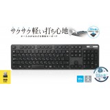 【代引不可】キーボード フルキーボード 薄型 無線 抗菌仕様 テンキー付 スタンド付 メンブレン方式 ブラック エレコム TK-FDM110TKBK