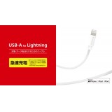 【代引不可】Lightningケーブル 0.1m オーディオ向け スタンダード USB A to Lightningケーブル iPhone iPad iPod 充電 データ転送 ホワイト エレコム MPA-UALO01WH