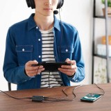 【代引不可】ゲーミングミキサー アナログ接続 アナログミキサー 通話音声 ゲーム音 同時再生 ボイスチャット 快適ゲームプレイ ブラック エレコム HSAD-GMMA10BK