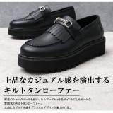 【北海道・沖縄・離島配送不可】SHARK SOLE KILT TOUNGE LOAFERS  靴 ローファー メンズ 男性 glabella glbt-255