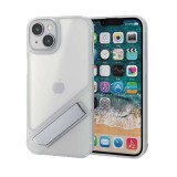 【代引不可】iPhone 14 / 13 ケース カバー ハイブリッド 超衝撃吸収 スタンド機能付(縦・横置き) 背面マットクリア 指紋軽減 シルキークリア エレコム PM-A22AHVST1MCR