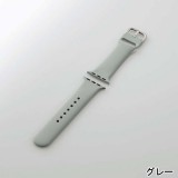 【代引不可】Apple Watch 41/40/38mm シリコンバンド くすみカラー 耐衝撃 アップルウォッチバンド 柔らかい装着感 シンプル おしゃれ エレコム AW-41BDSCG