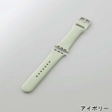 【代引不可】Apple Watch 41/40/38mm シリコンバンド くすみカラー 耐衝撃 アップルウォッチバンド 柔らかい装着感 シンプル おしゃれ エレコム AW-41BDSCG