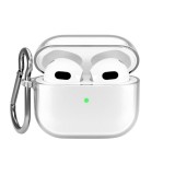 AirPods 第3世代 ソフトケース 抗菌加工 カラビナ付 TPU ワイヤレス充電可能 エアポッズケース コンパクト 便利 クリア PGA PG-AP3TP01CL